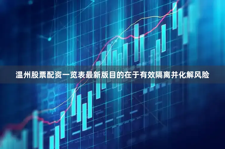 温州股票配资一览表最新版目的在于有效隔离并化解风险