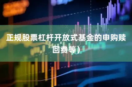正规股票杠杆开放式基金的申购赎回费等)